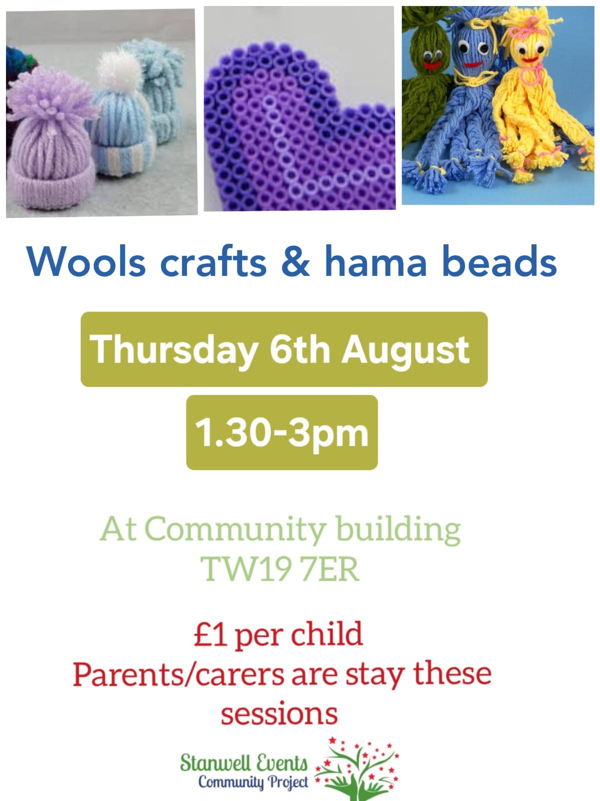 wool craft and Hama beads