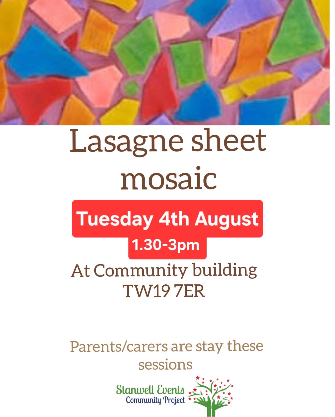lasagna sheet mosaic