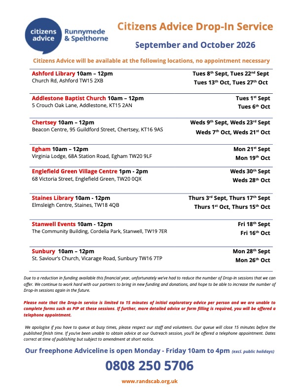 Citizens Advice Drop in service