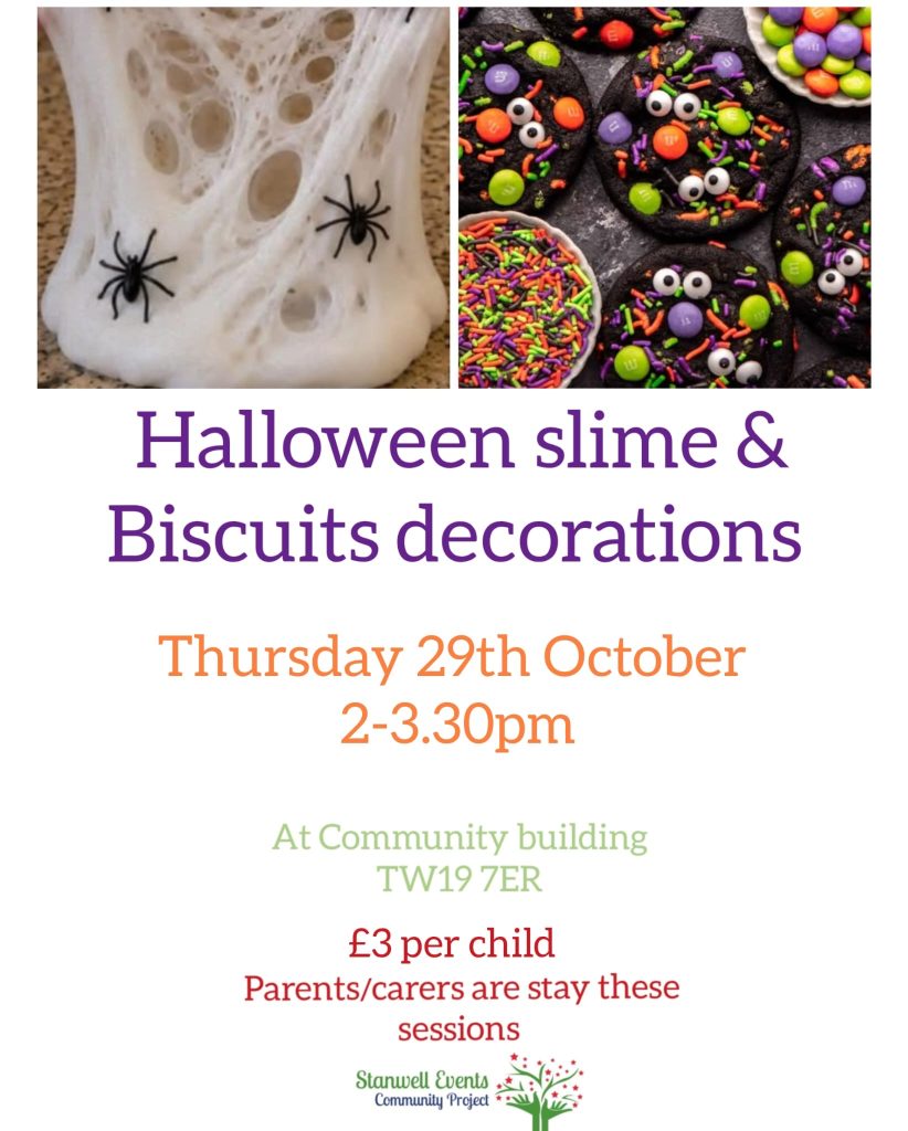 Halloween Slime and biscuits decorations